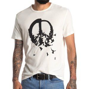 John Varvatos Peace Birds Graphic Crew T-Shirt
